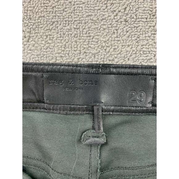 Rag And Bone Skirt Women 29 Black 100% Lamb Leather Lace Up Front Four Pocket - Picture 3 of 6